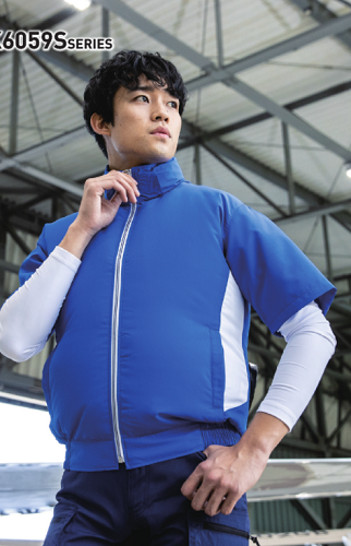 株式会社サンセイント 半袖ジャケットコンプレッション袖 31 Bk6059s 空調風神服